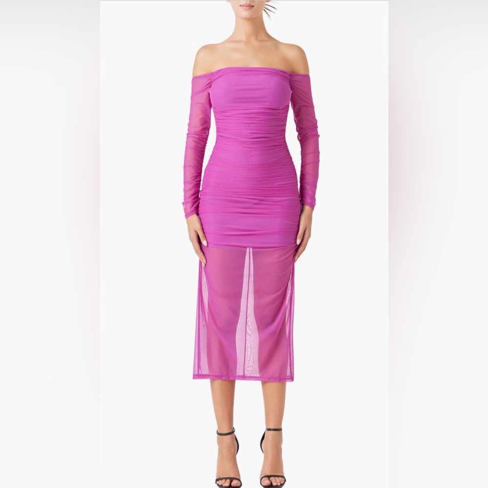 Endless Rose Pink Off-Shoulder Maxi Dress